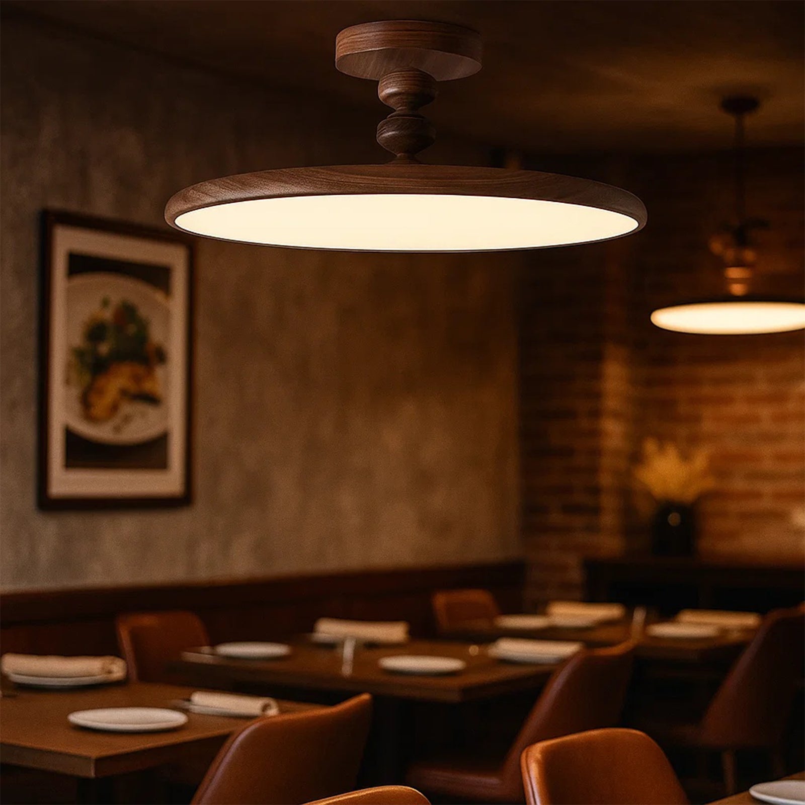 Walnut Ceiling Light - Nuvé