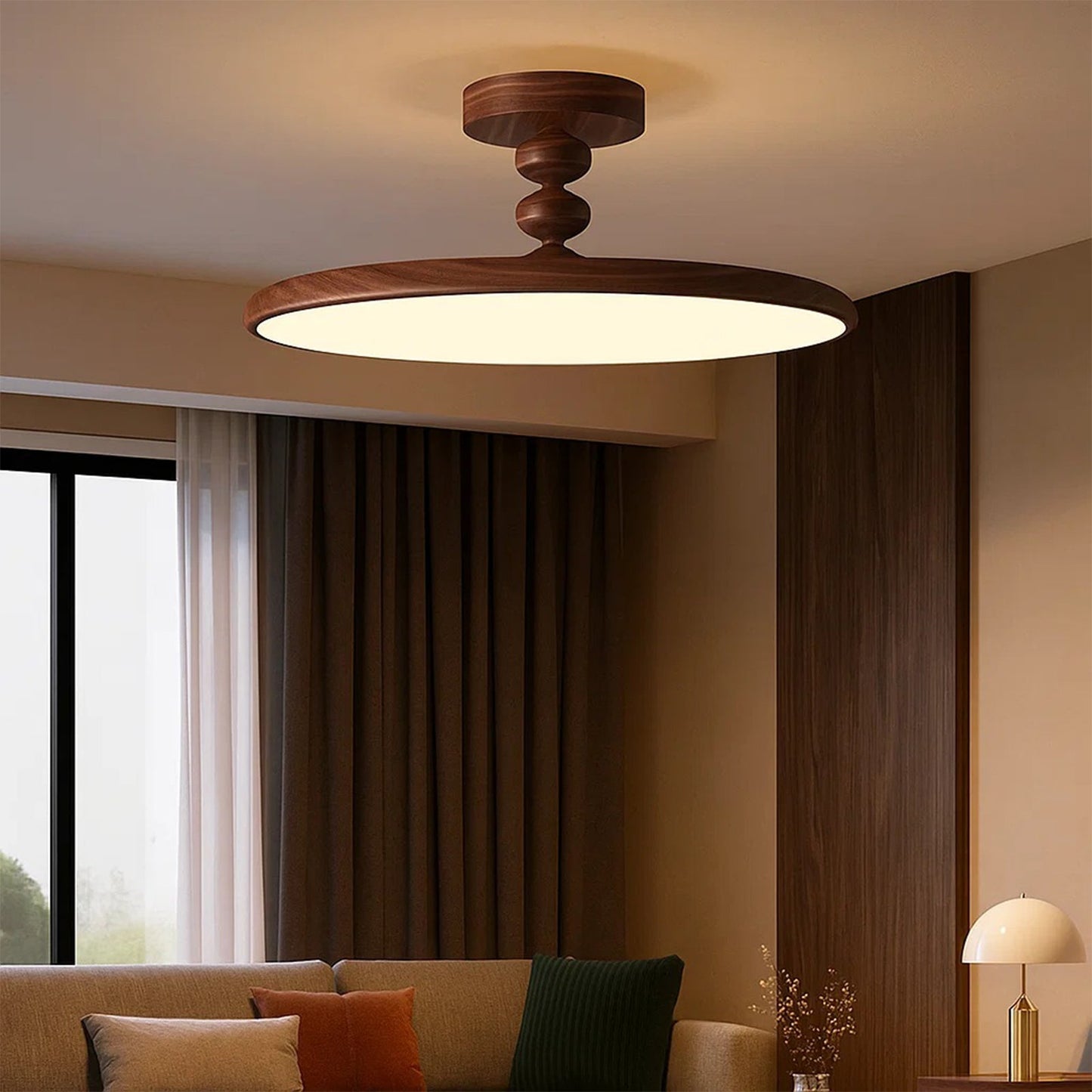 Walnut Ceiling Light - Nuvé