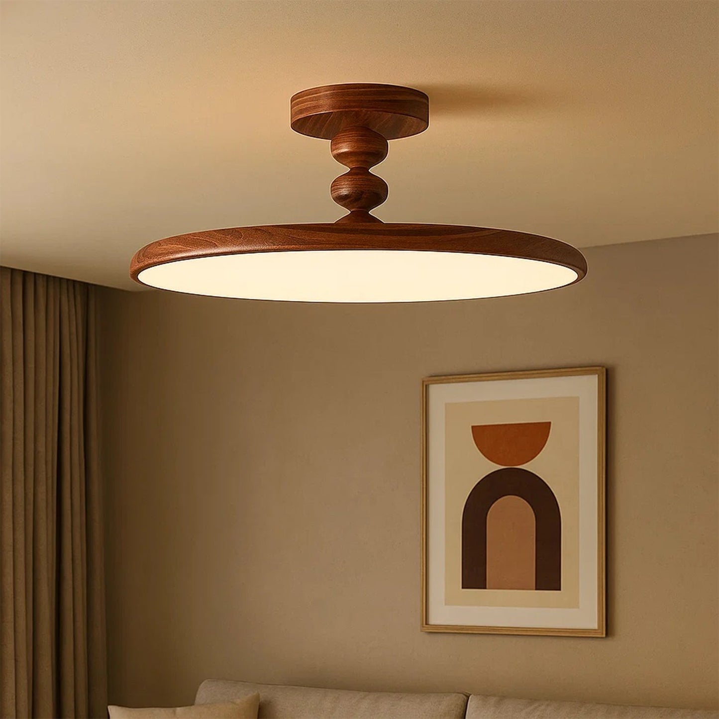 Walnut Ceiling Light - Nuvé