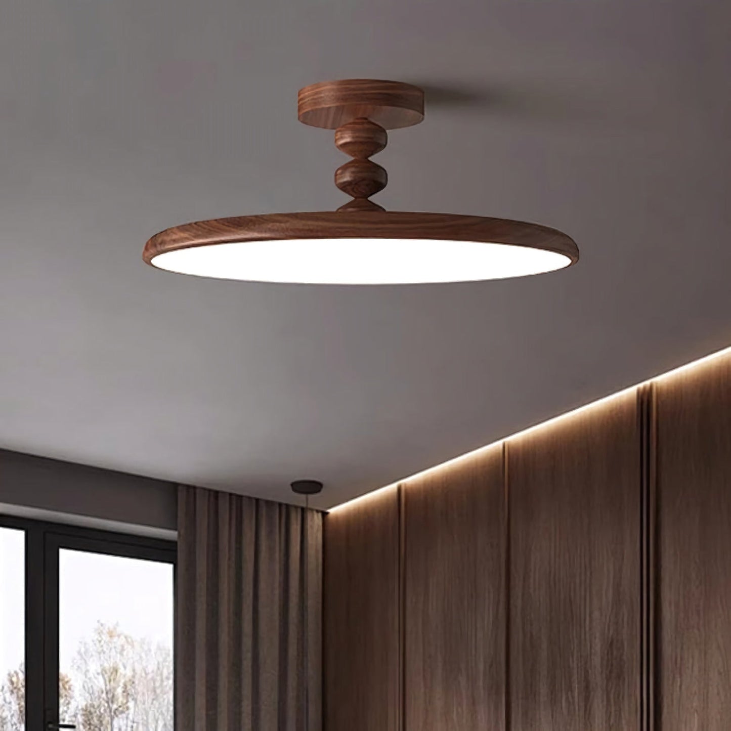 Walnut Ceiling Light - Nuvé