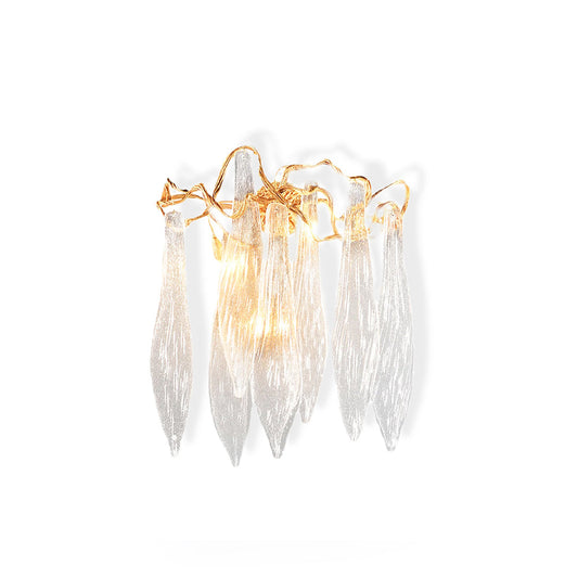 Brass Waterfall Crystal Wall Lamp - Nuvé