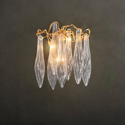 Brass Waterfall Crystal Wall Lamp - Nuvé