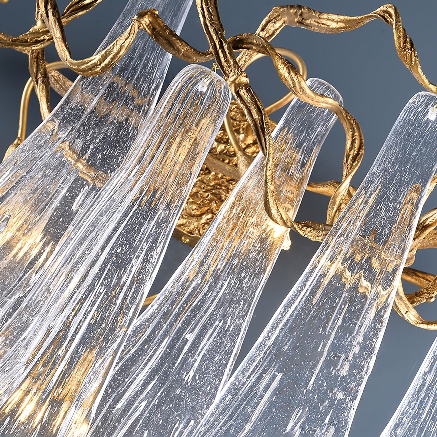 Brass Waterfall Crystal Wall Lamp - Nuvé