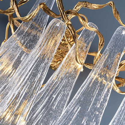 Brass Waterfall Crystal Wall Lamp - Nuvé