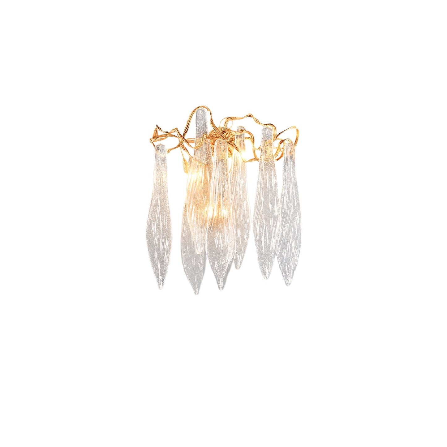 Brass Waterfall Crystal Wall Lamp - Nuvé