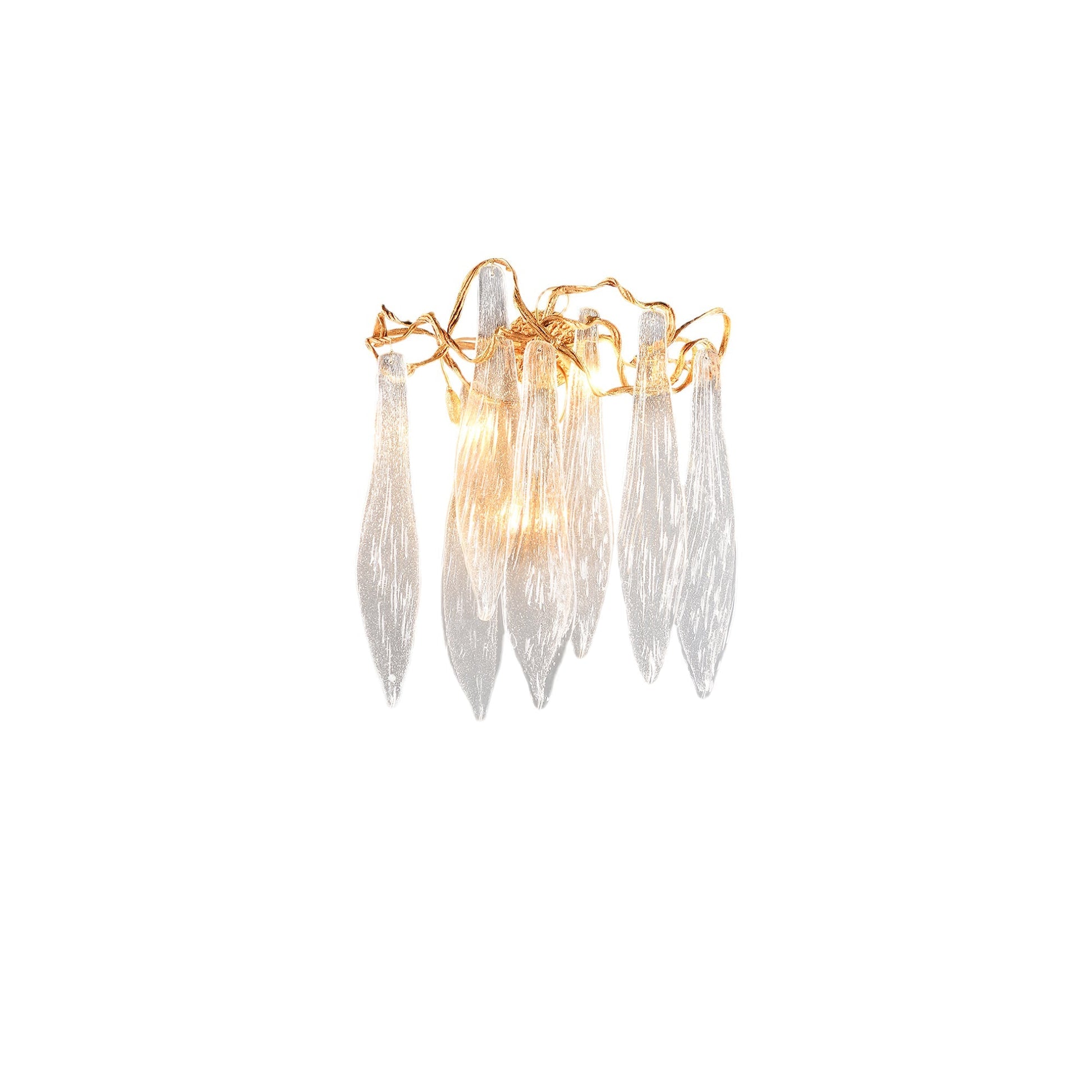 Brass Waterfall Crystal Wall Lamp - Nuvé