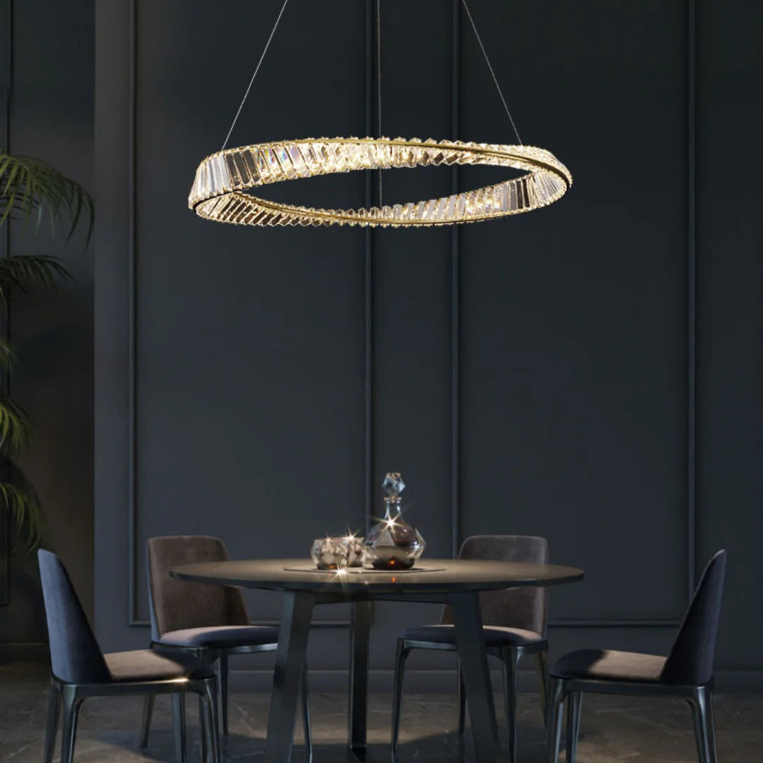 Wave Circle Elegant Crystal Chandelier - Nuvé
