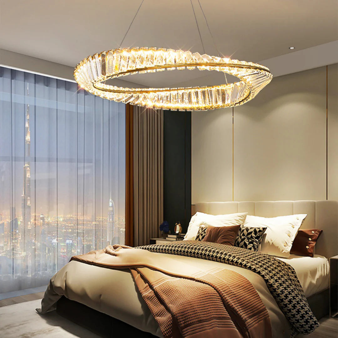 Wave Circle Elegant Crystal Chandelier - Nuvé