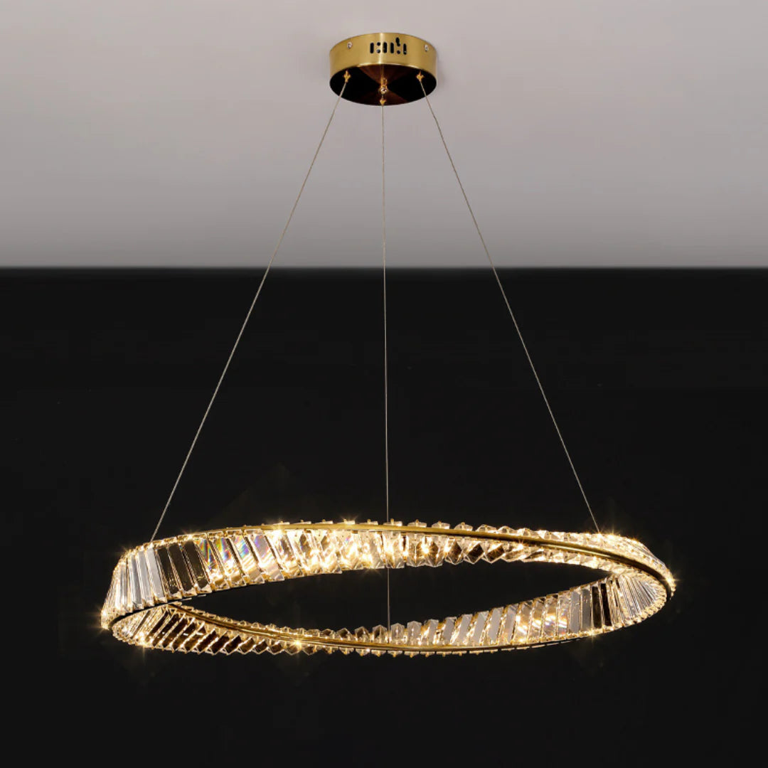 Wave Circle Elegant Crystal Chandelier - Nuvé