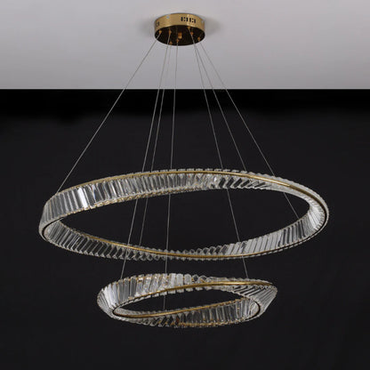 Wave Circle Elegant Crystal Chandelier - Nuvé