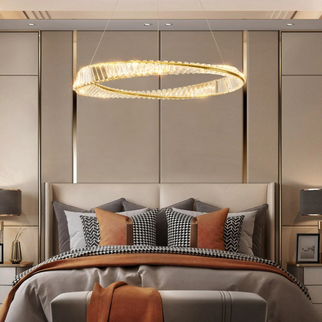 Wave Circle Elegant Crystal Chandelier - Nuvé