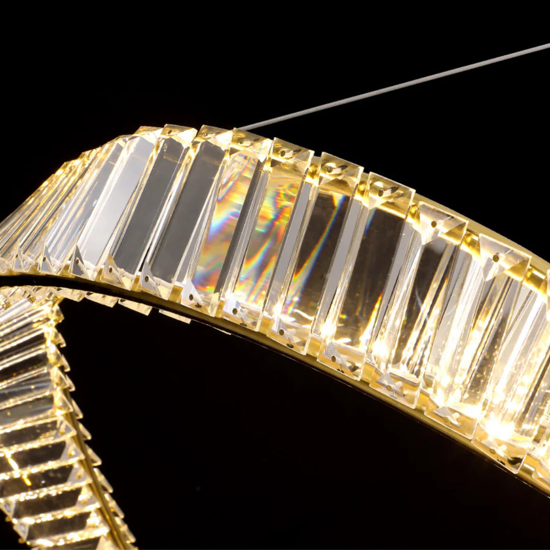 Wave Circle Elegant Crystal Chandelier - Nuvé