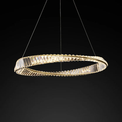 Wave Circle Elegant Crystal Chandelier