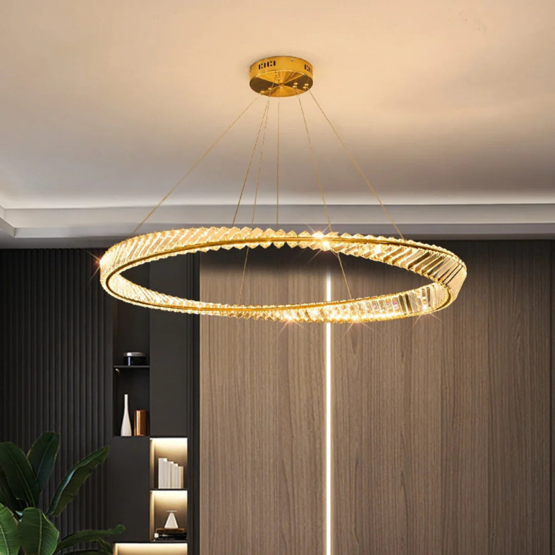 Wave Circle Elegant Crystal Chandelier - Nuvé