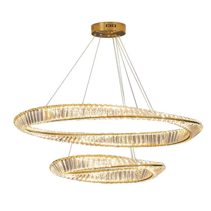 Wave Circle Elegant Crystal Chandelier - Nuvé