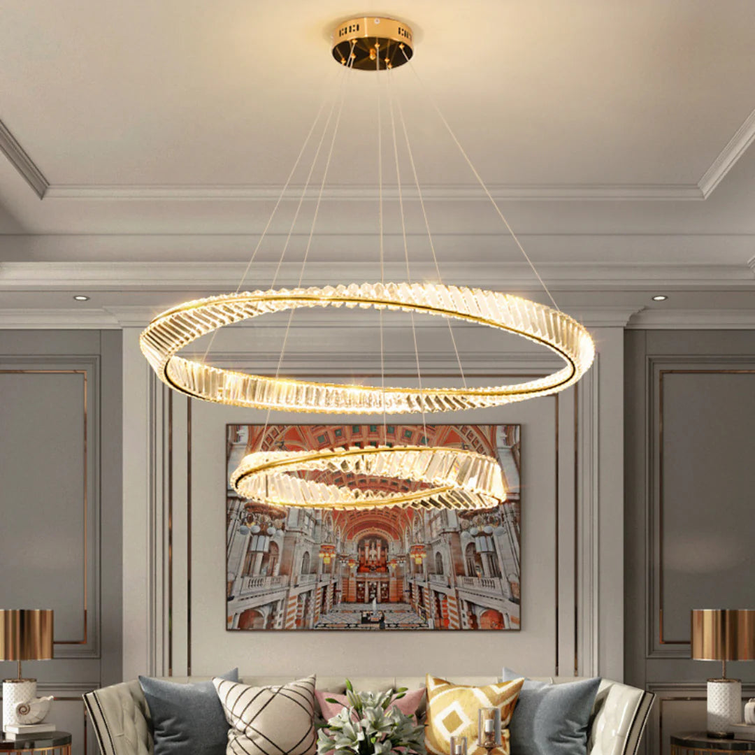 Wave Circle Elegant Crystal Chandelier - Nuvé