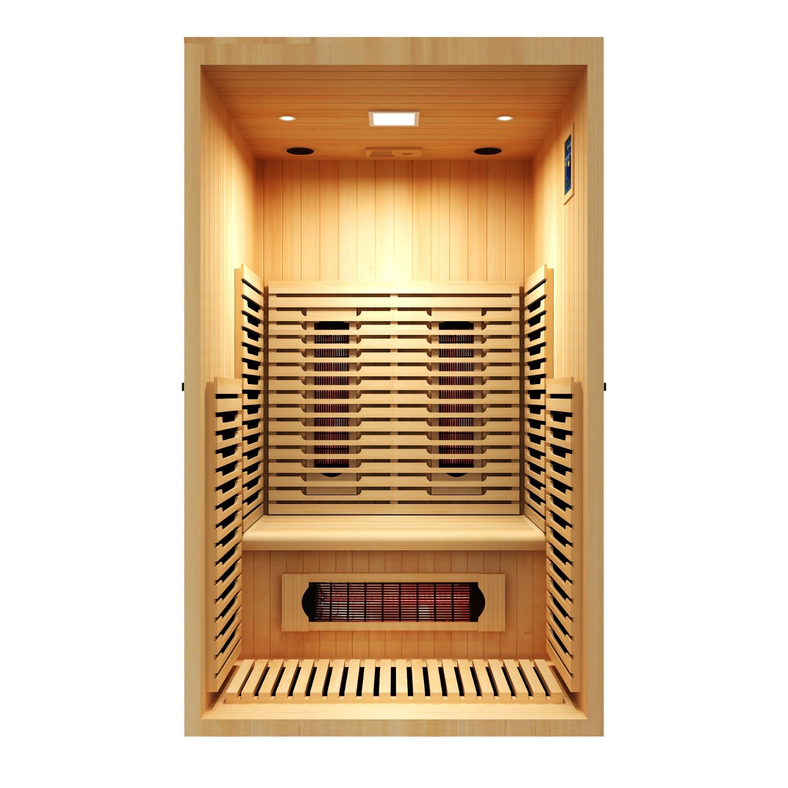 The Crown 2-Person Luxury Full Spectrum Infrared Sauna with Smart WiFi App Control - Nuvé
