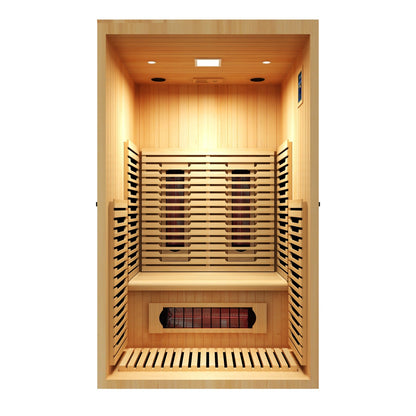 The Crown 2-Person Luxury Full Spectrum Infrared Sauna with Smart WiFi App Control - Nuvé