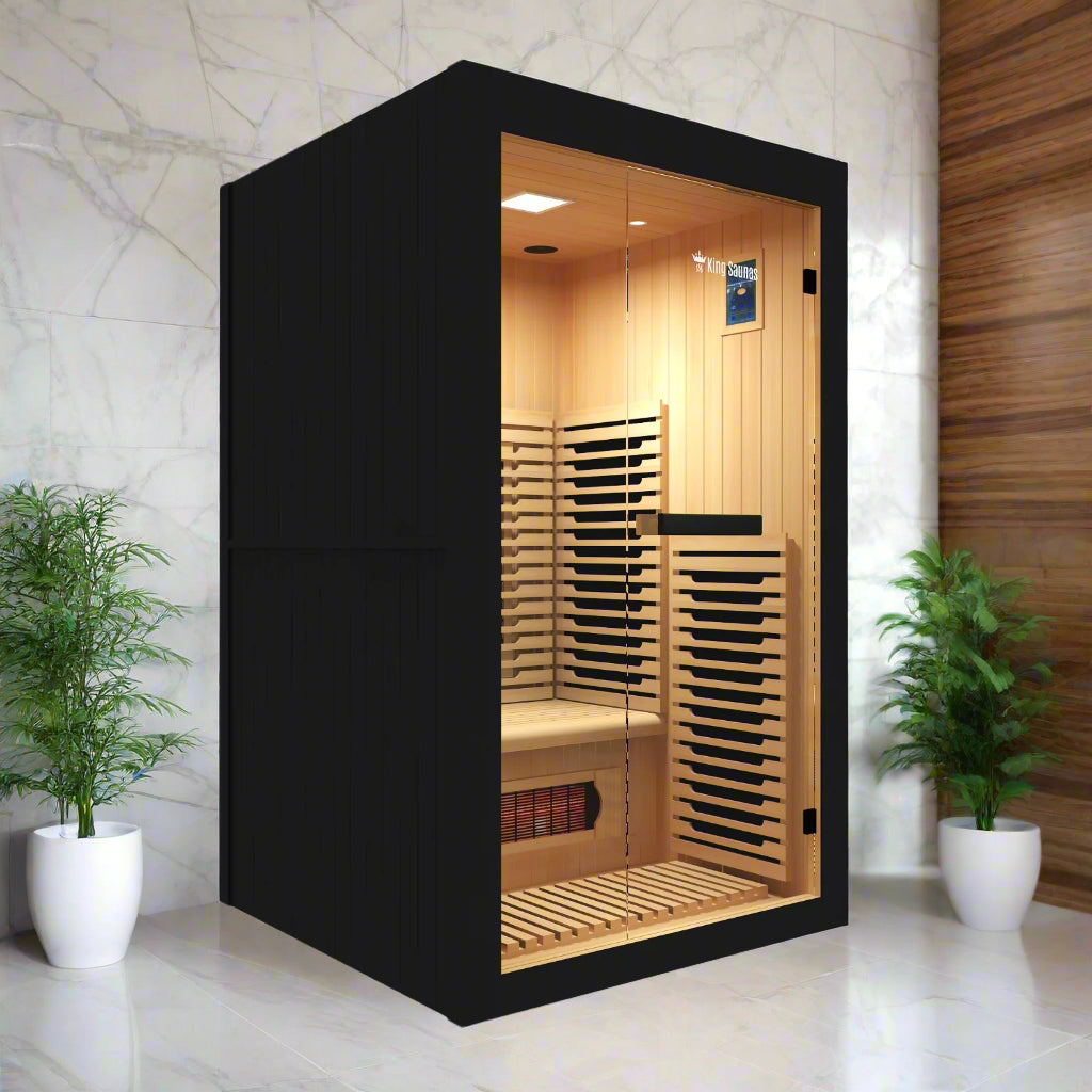 The Crown 2-Person Luxury Full Spectrum Infrared Sauna with Smart WiFi App Control - Nuvé