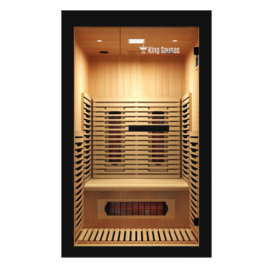 The Crown 2-Person Luxury Full Spectrum Infrared Sauna with Smart WiFi App Control - Nuvé
