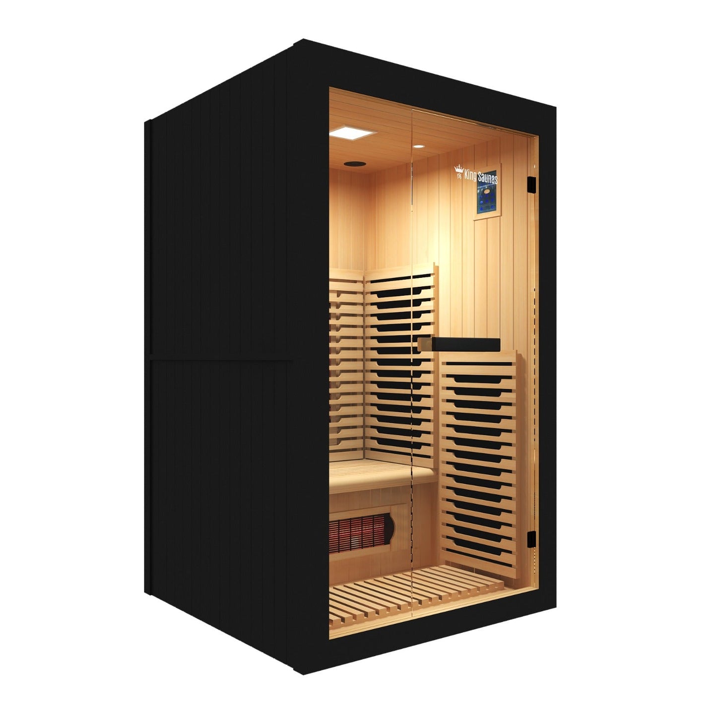 The Crown 2-Person Luxury Full Spectrum Infrared Sauna with Smart WiFi App Control - Nuvé