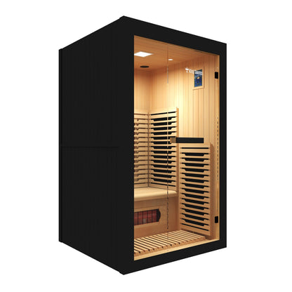 The Crown 2-Person Luxury Full Spectrum Infrared Sauna with Smart WiFi App Control - Nuvé