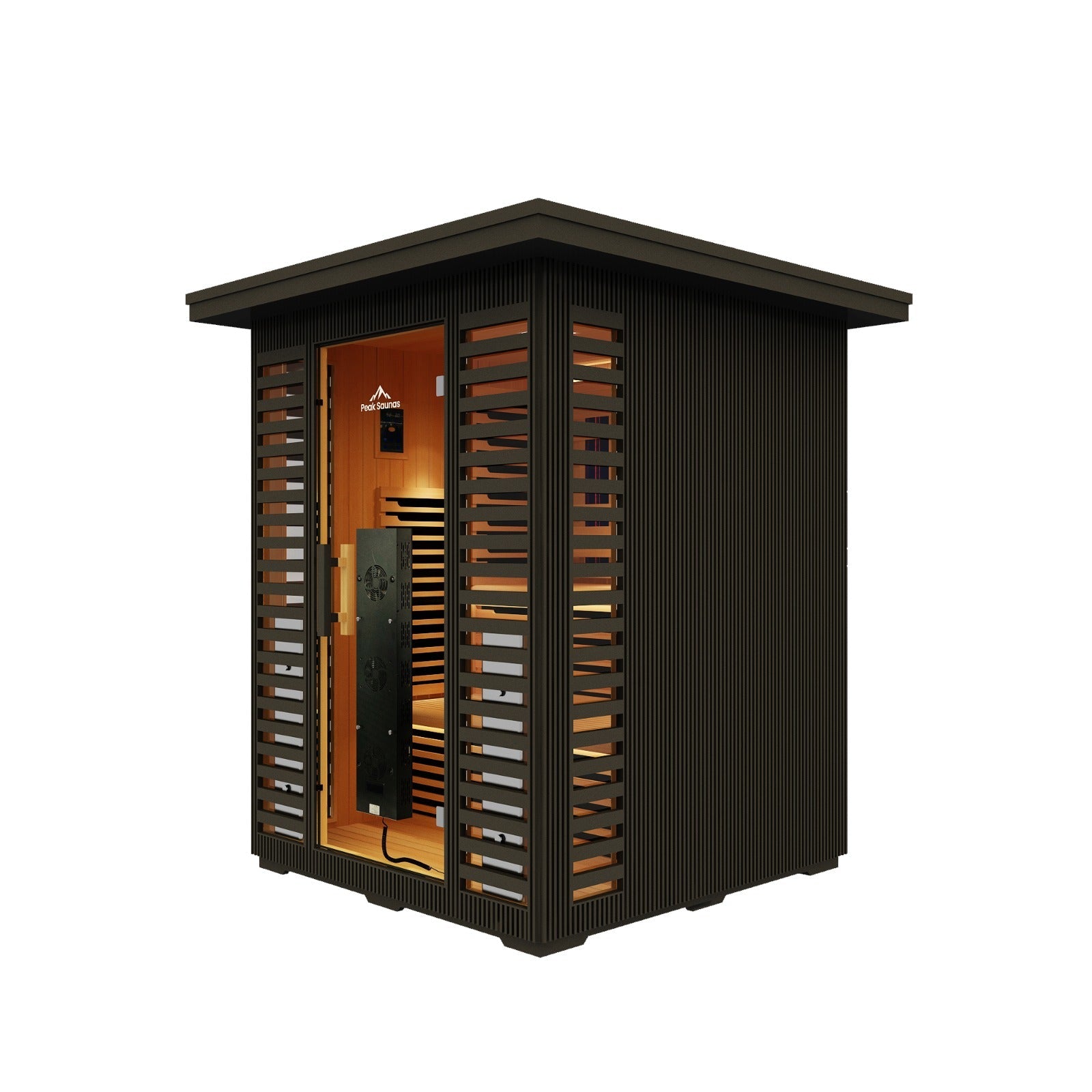 Peak Saunas Kilimanjaro 5-Person Outdoor Full Spectrum Infrared Sauna with XL Medical-Grade Red Light Therapy and Smart WiFi App Control - Nuvé