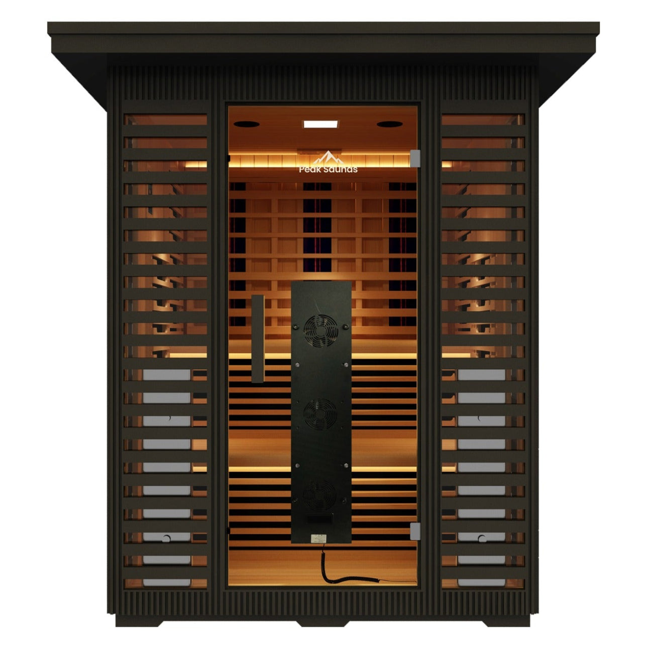 Peak Saunas Kilimanjaro 5-Person Outdoor Full Spectrum Infrared Sauna with XL Medical-Grade Red Light Therapy and Smart WiFi App Control - Nuvé