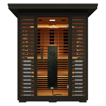 Peak Saunas Kilimanjaro 5-Person Outdoor Full Spectrum Infrared Sauna with XL Medical-Grade Red Light Therapy and Smart WiFi App Control - Nuvé
