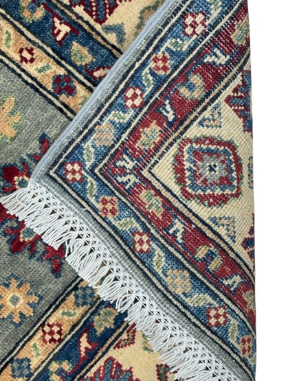 Hand-Knotted Afghani Kazak Wool Rug – 4’ x  6’ - Nuvé