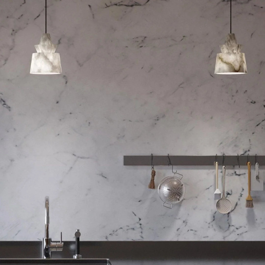 White Alabaster Pendant Light - Nuvé