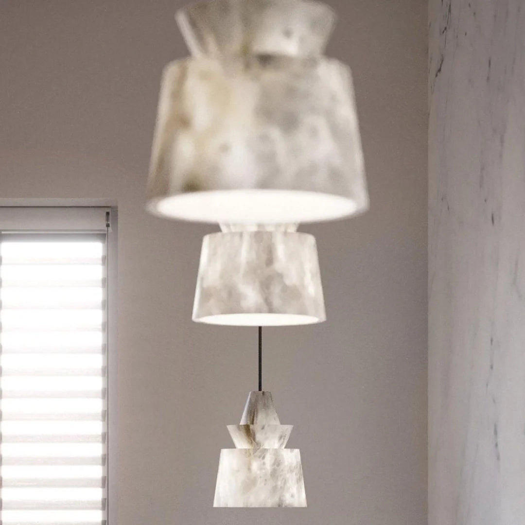 White Alabaster Pendant Light - Nuvé
