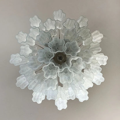 White Murano Glass Tube Chandelier - Nuvé