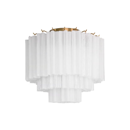White Glass Tube Murano Ceiling Lamp - Nuvé