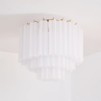 White Glass Tube Murano Ceiling Lamp - Nuvé