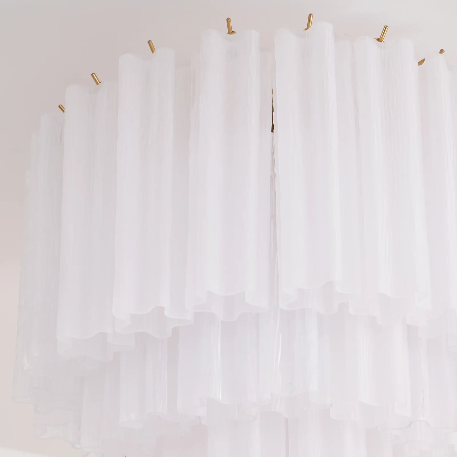 White Glass Tube Murano Ceiling Lamp - Nuvé