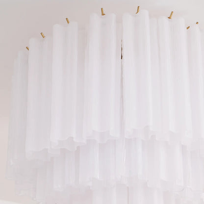 White Glass Tube Murano Ceiling Lamp - Nuvé