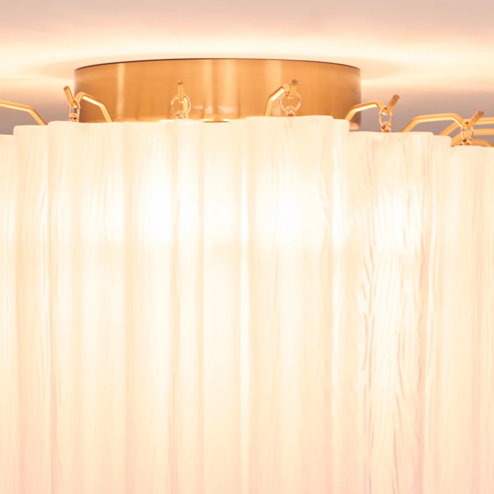 White Glass Tube Murano Ceiling Lamp - Nuvé