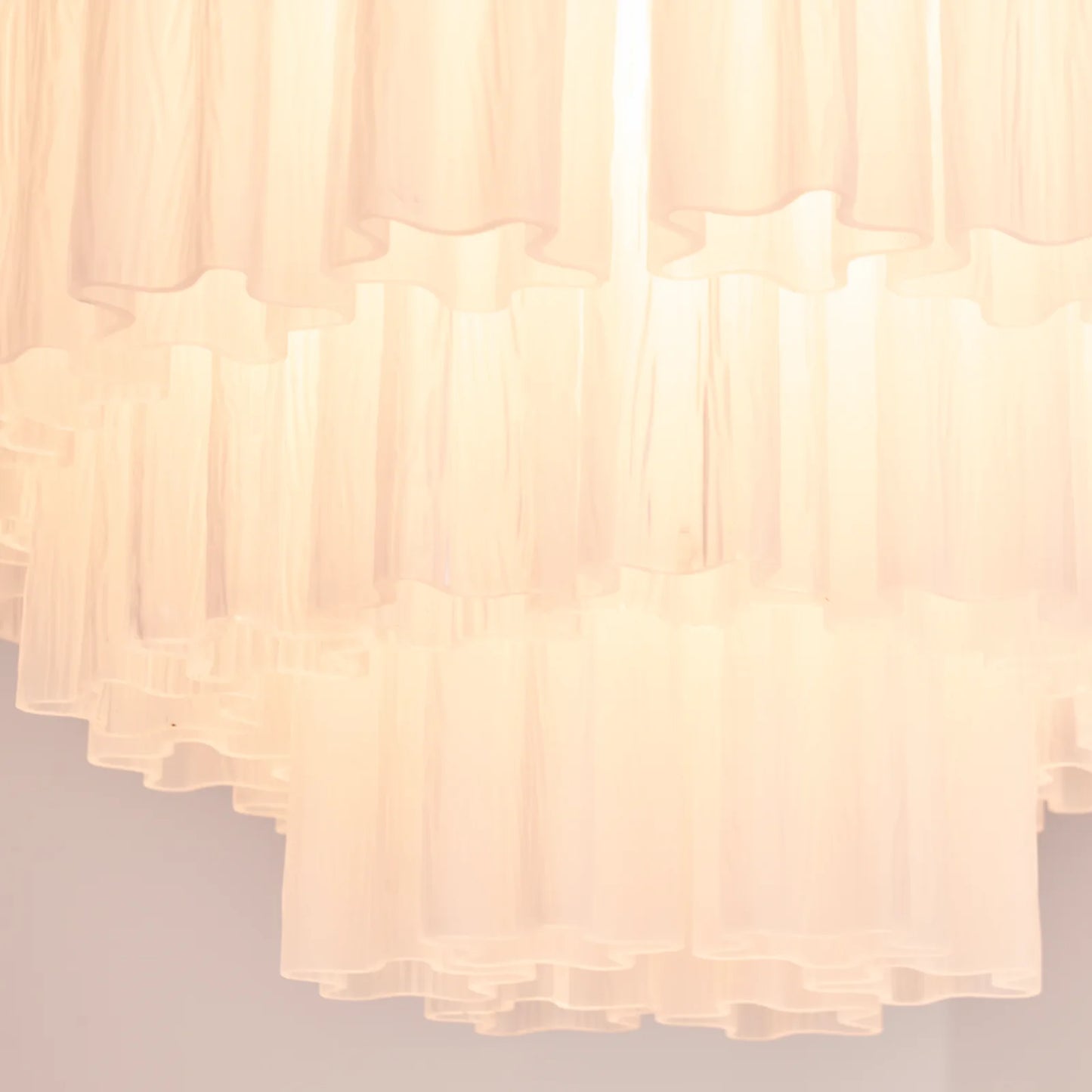 White Glass Tube Murano Ceiling Lamp - Nuvé