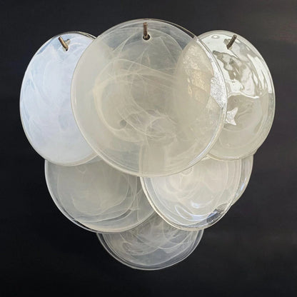 White Murano Disc Glass Wall Sconce - Nuvé