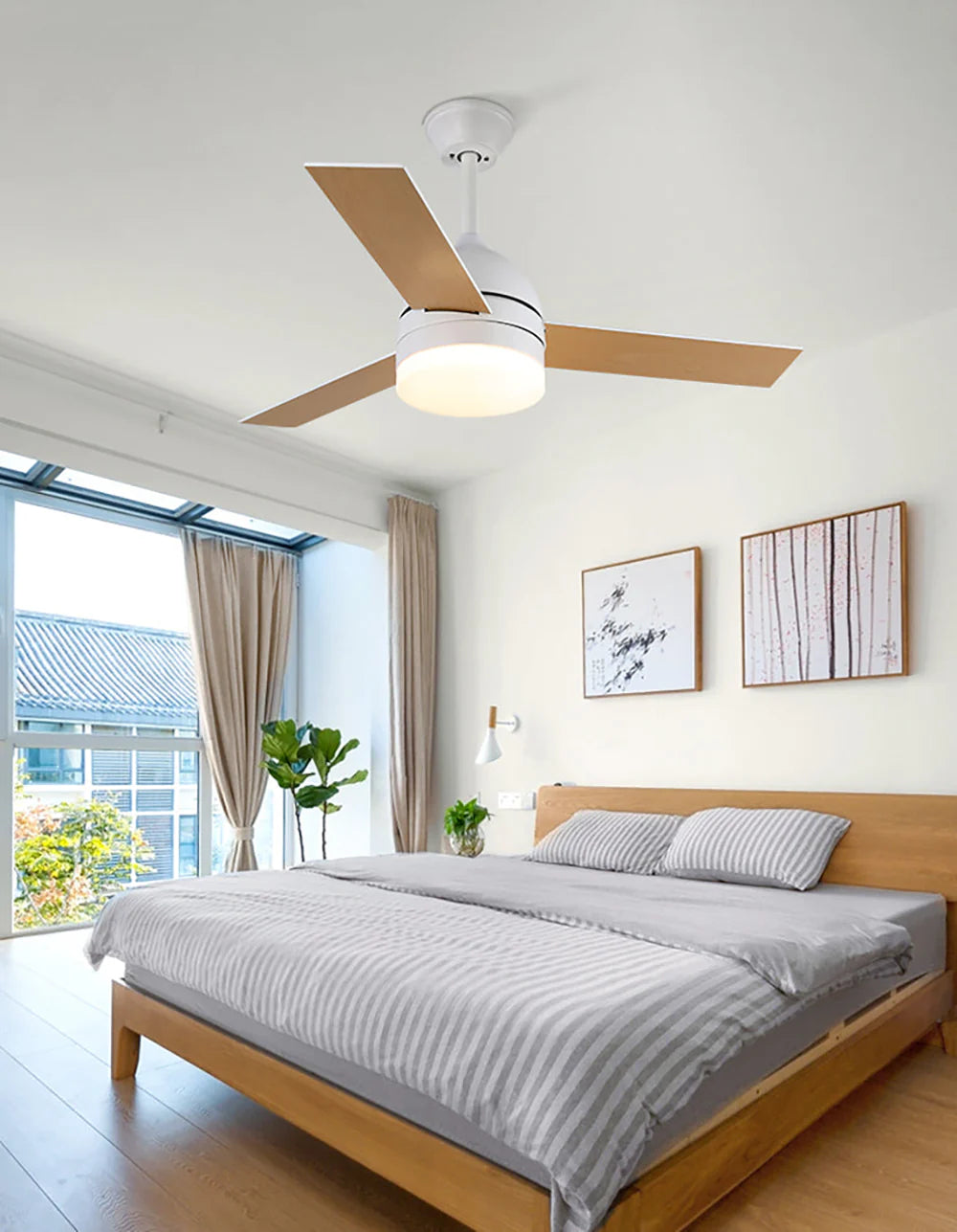 Wood Blade Ceiling Fan Light - Nuvé
