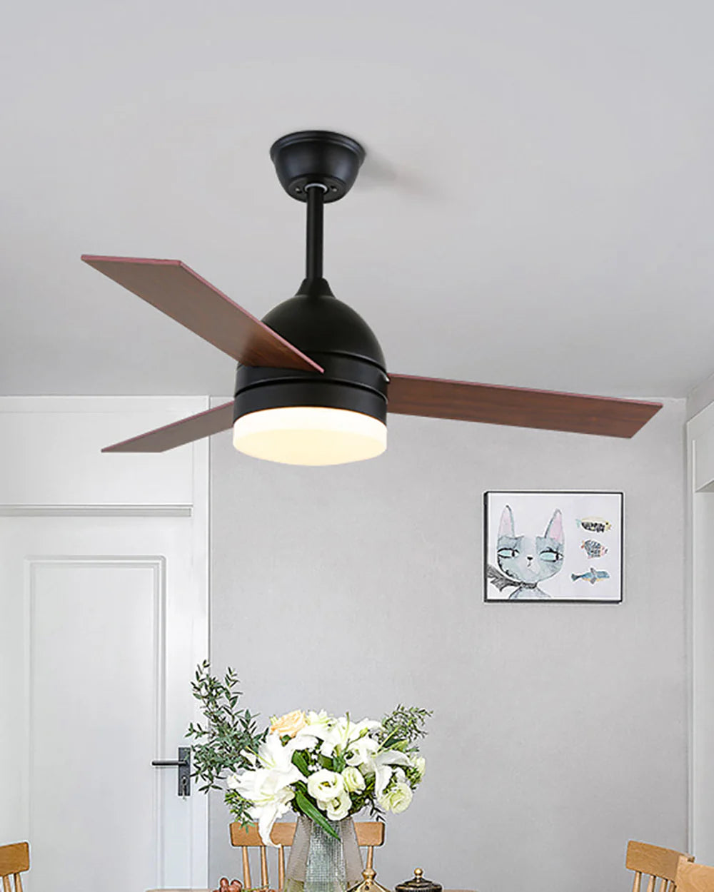 Wood Blade Ceiling Fan Light - Nuvé