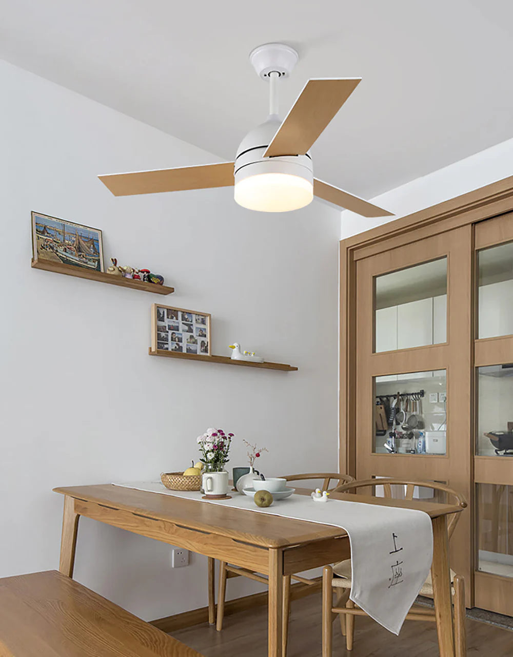 Wood Blade Ceiling Fan Light - Nuvé