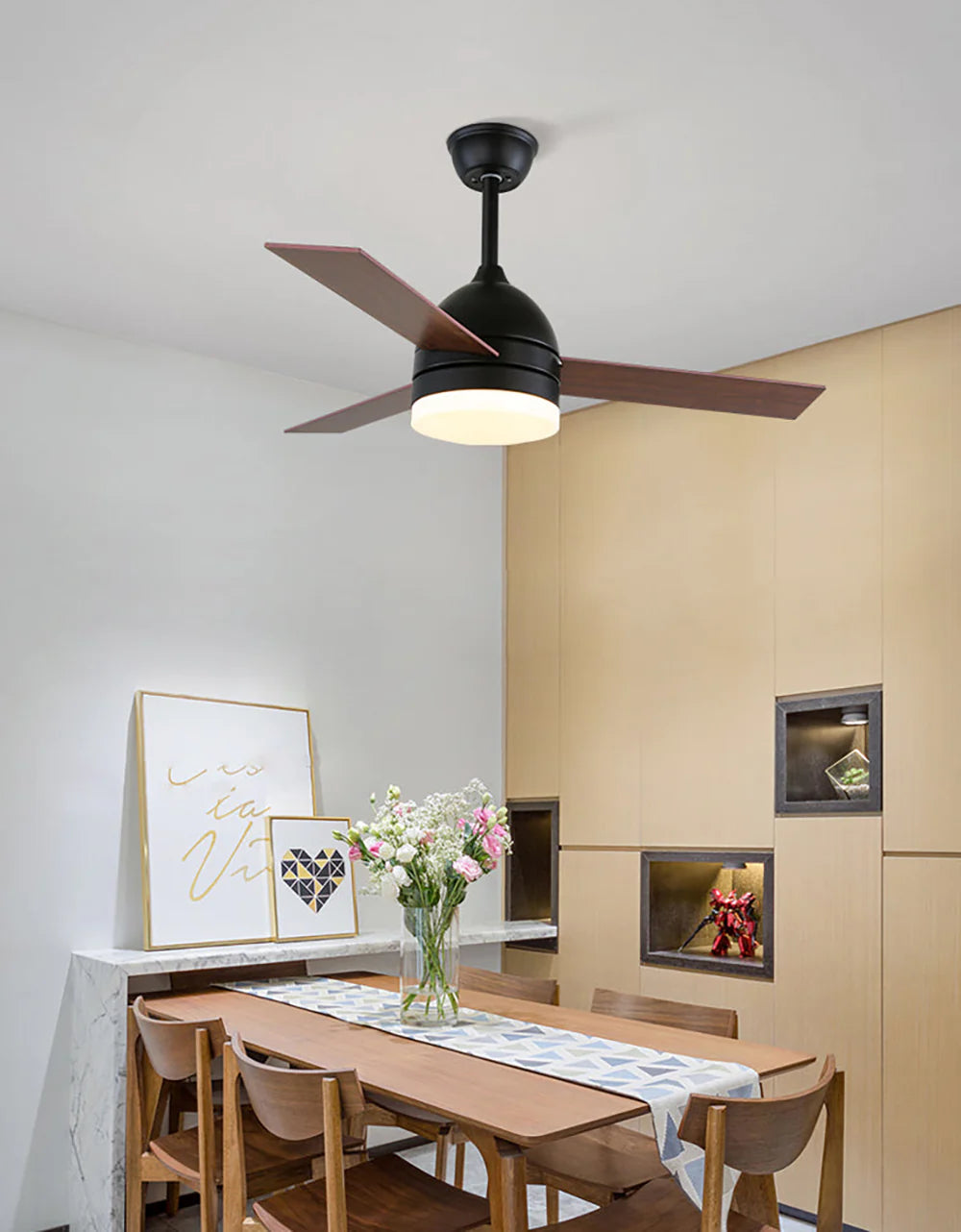Wood Blade Ceiling Fan Light - Nuvé