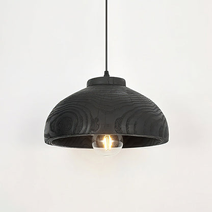 Wood Grain Resin Dome Pendant Light - Nuvé