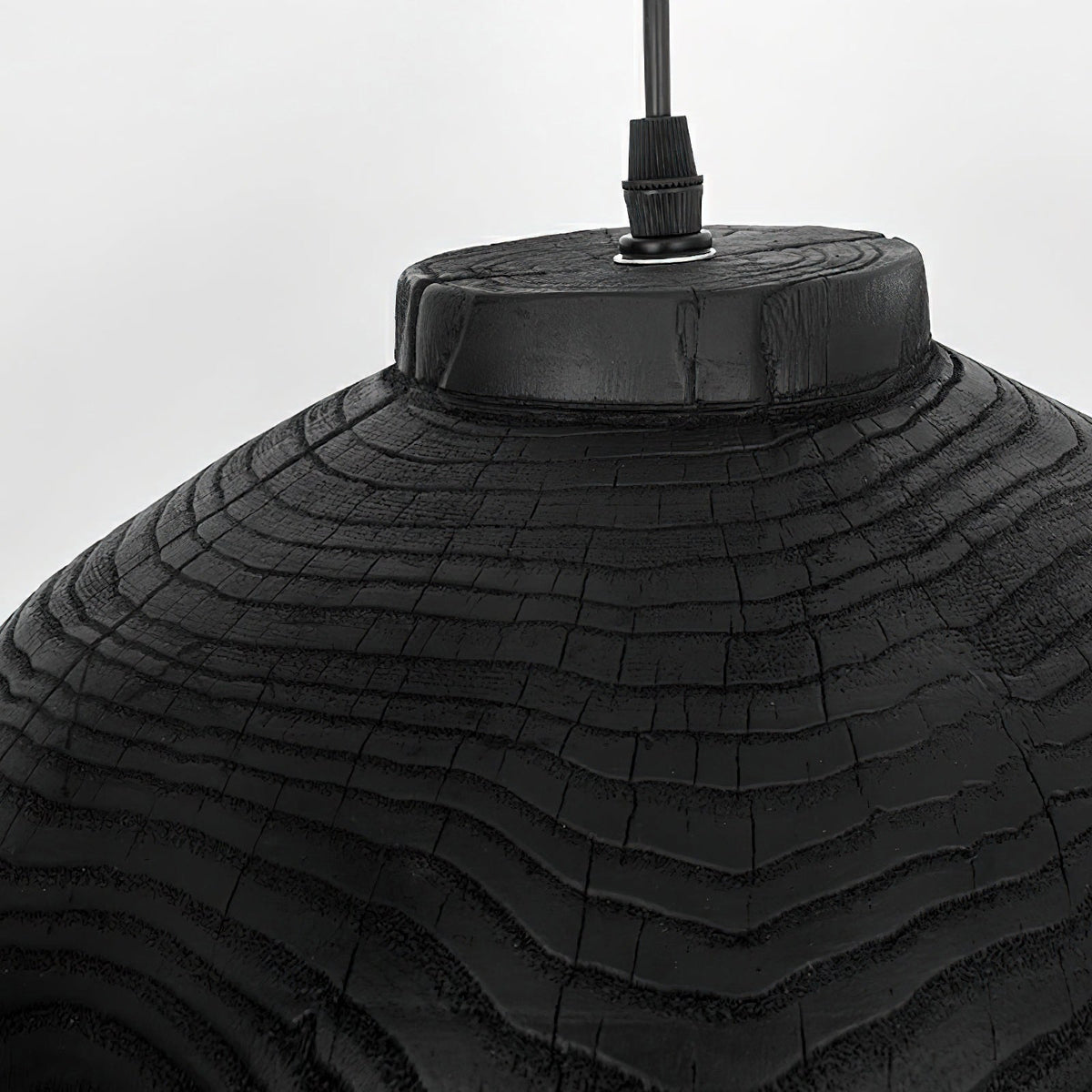Wood Grain Resin Dome Pendant Light