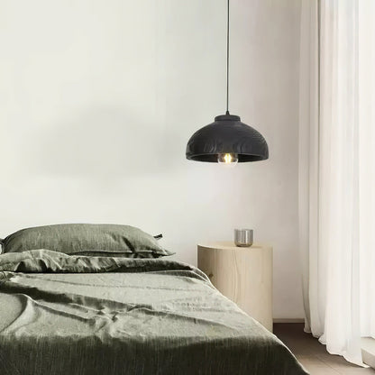 Wood Grain Resin Dome Pendant Light - Nuvé