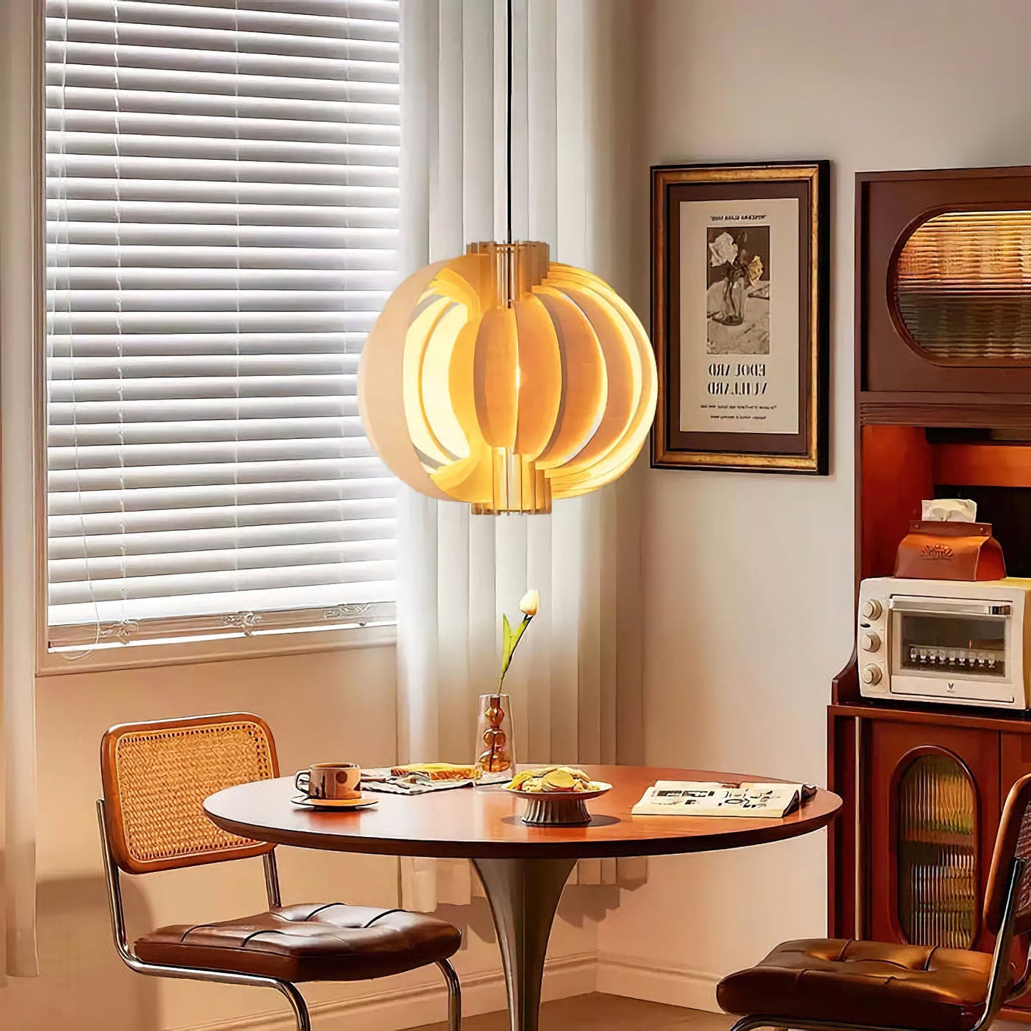 Wooden Lantern Pendant Lamp - Nuvé