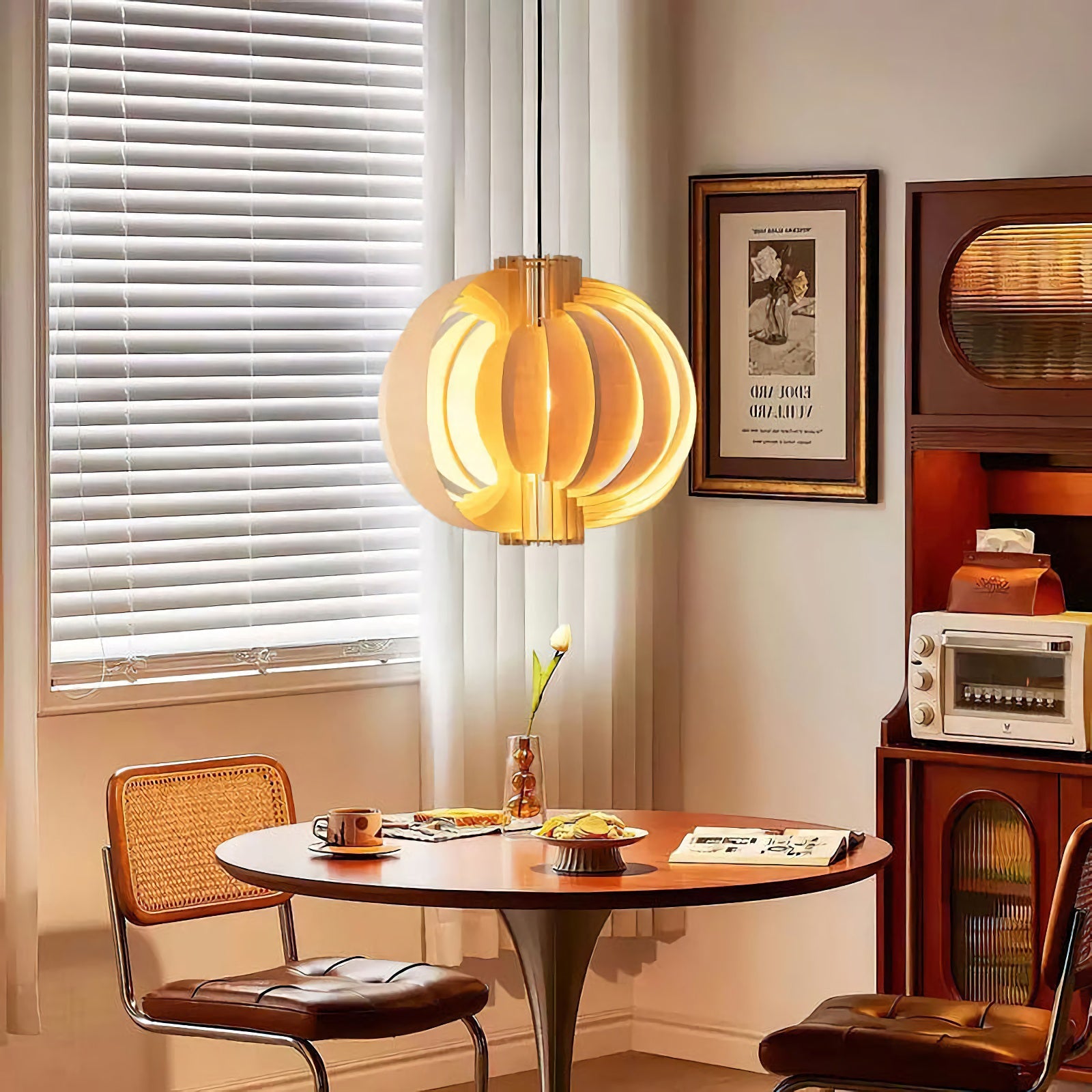 Wooden Lantern Pendant Lamp - Nuvé