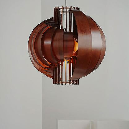 Wooden Lantern Pendant Lamp - Nuvé